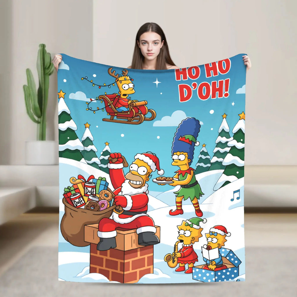 Simpsons Character Super Soft Plush Throw Blanket – Flannel Fleece Bedspread