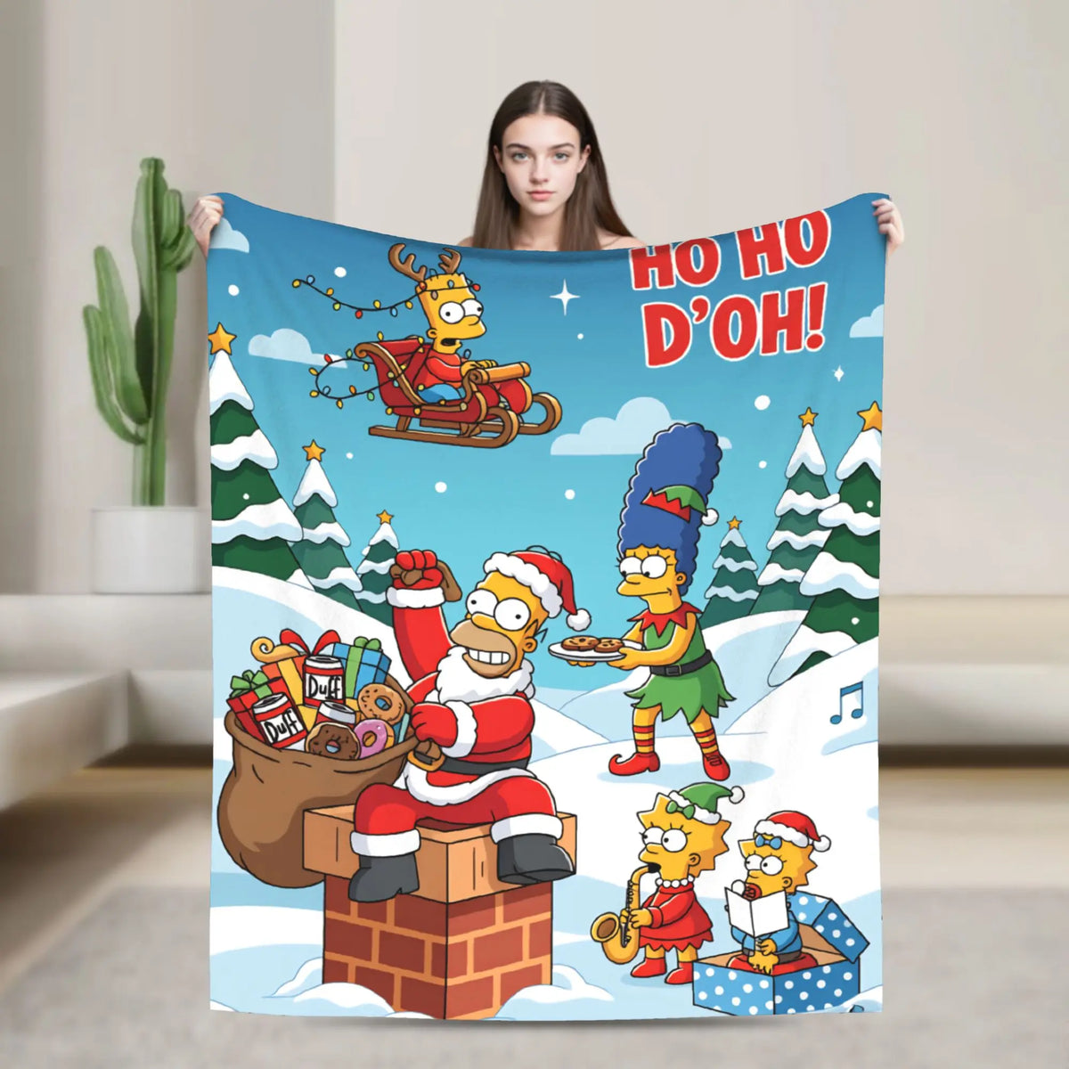 Simpsons Character Super Soft Plush Throw Blanket – Flannel Fleece Bedspread