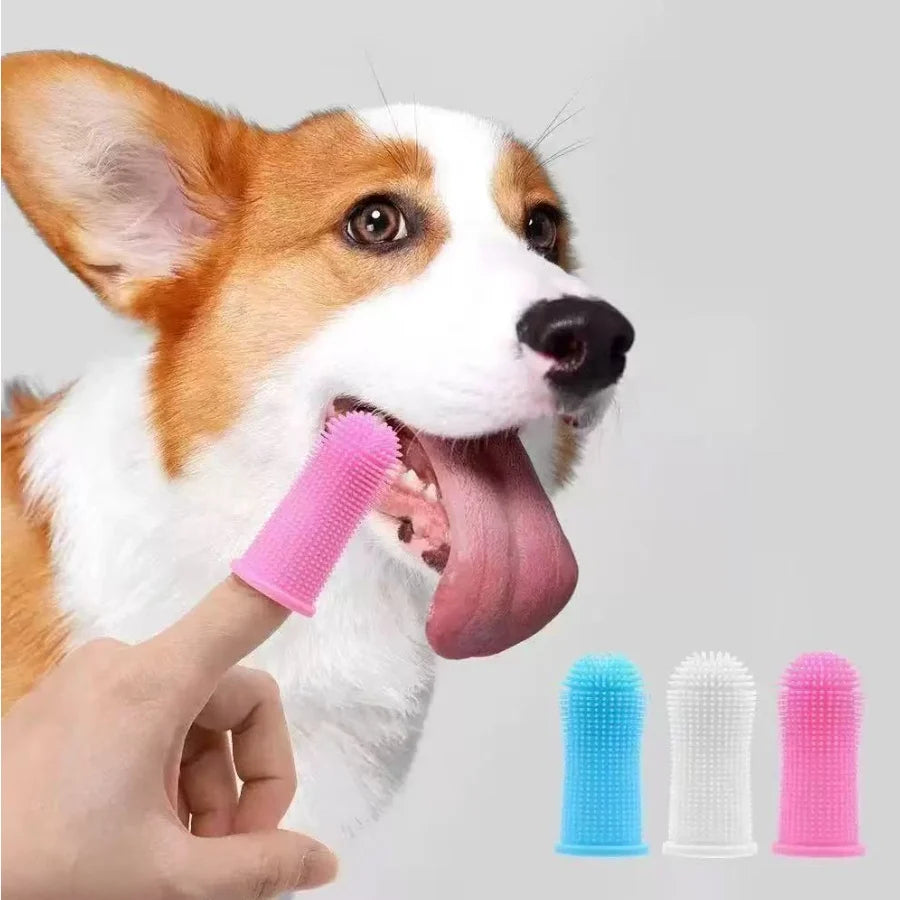 3-Sided Pet Toothbrush for Dogs & Cats