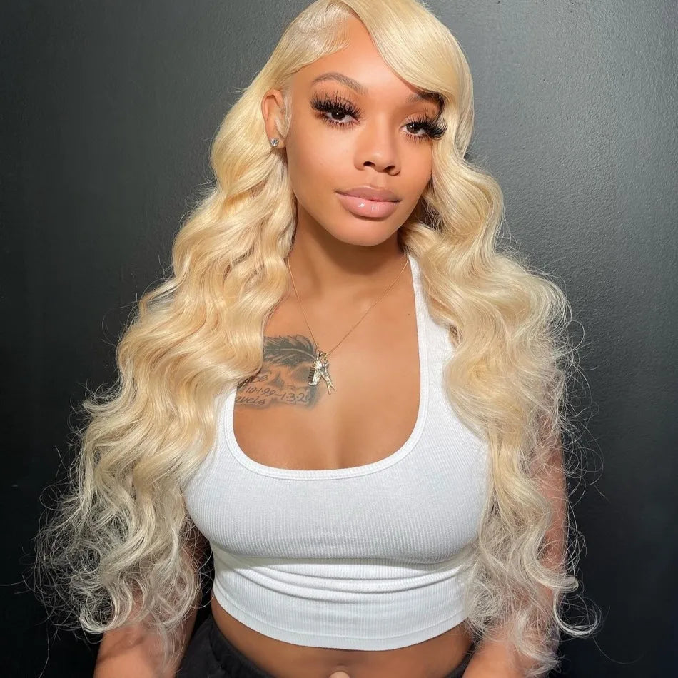 30 Inch 613 Lace Front Wig Human Hair 13x6 HD Transparent Lace Blonde Lace Front Wigs 613 Body Wave Lace Front Wigs Human Hair