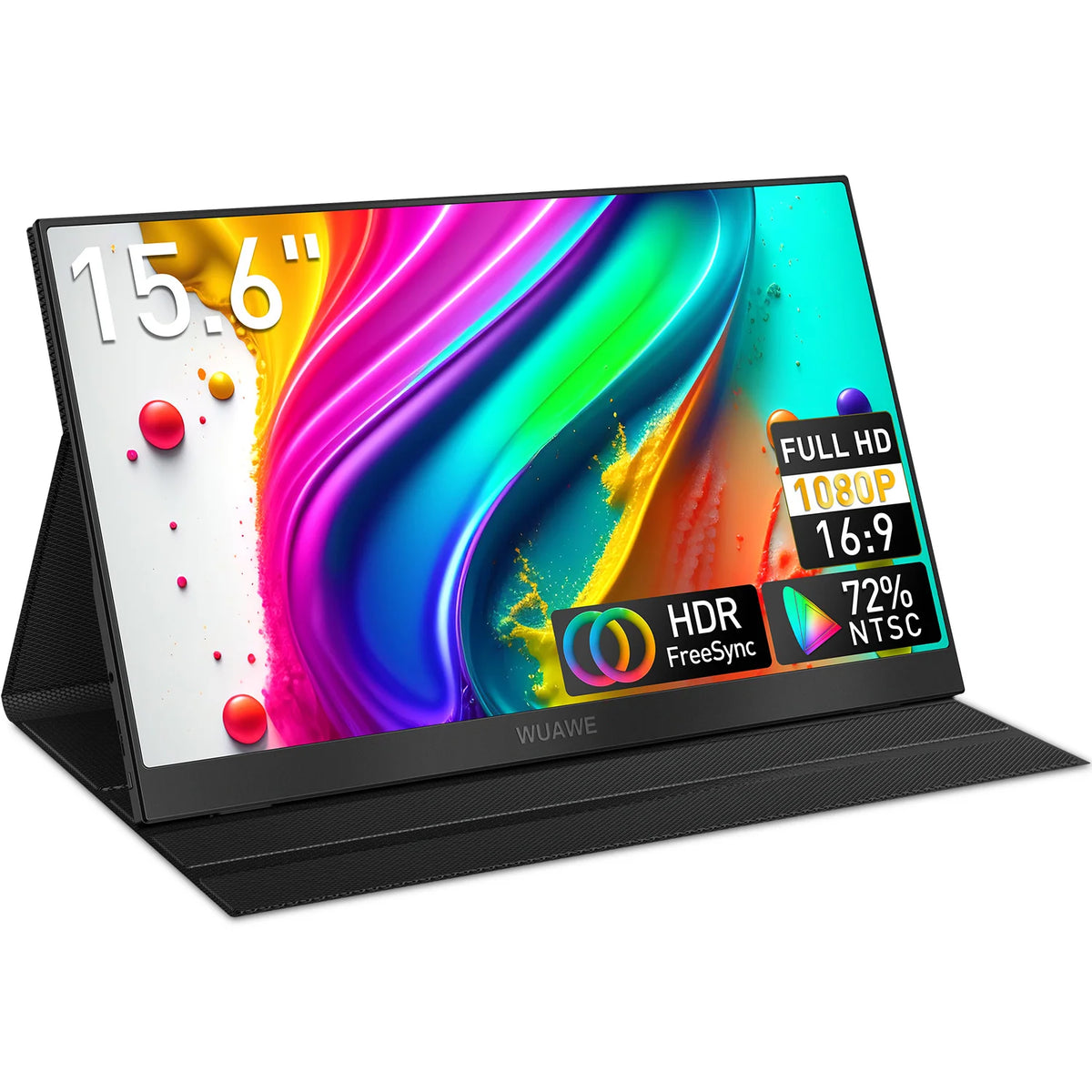 15.6-Inch Portable Monitor – Full HD IPS & Cover Stand