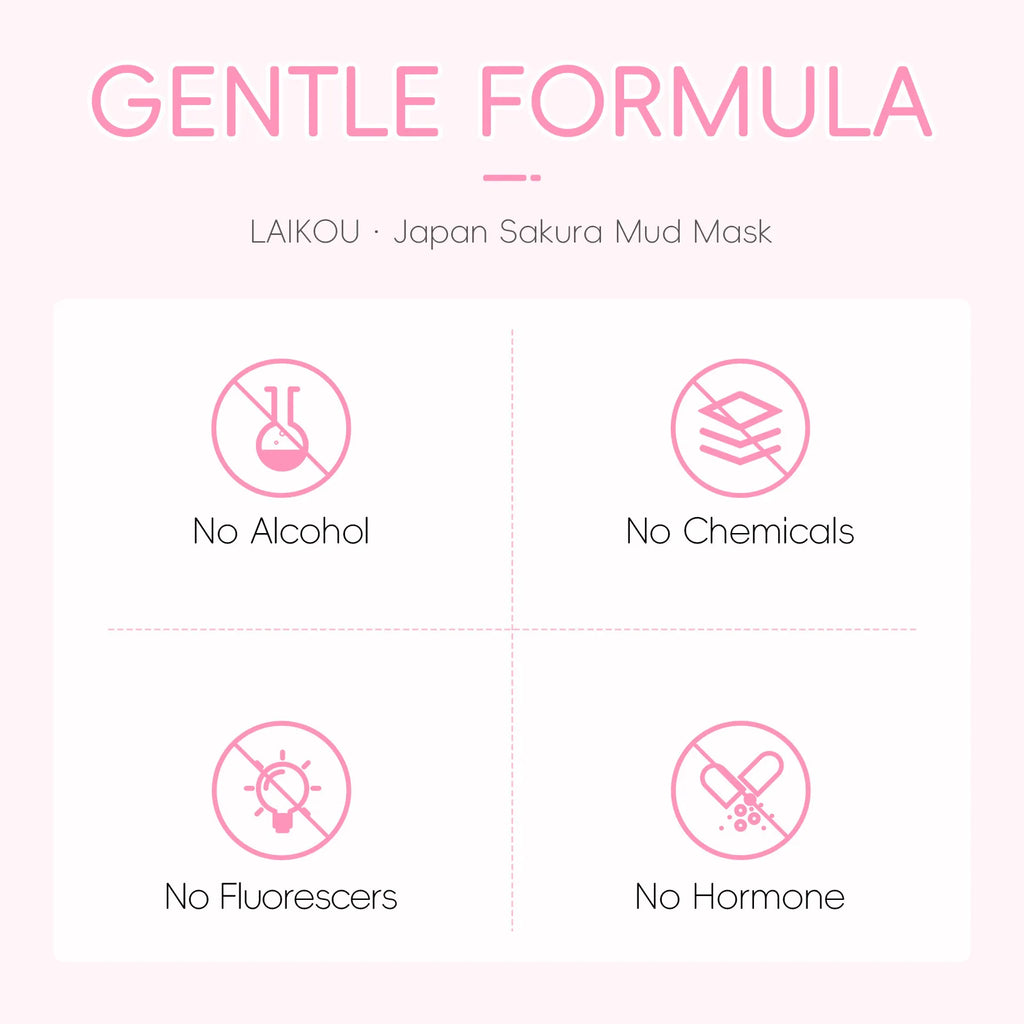 LAIKOU Sakura Clay Deep Cleansing Face Mask — Oil Control & Pore Refining