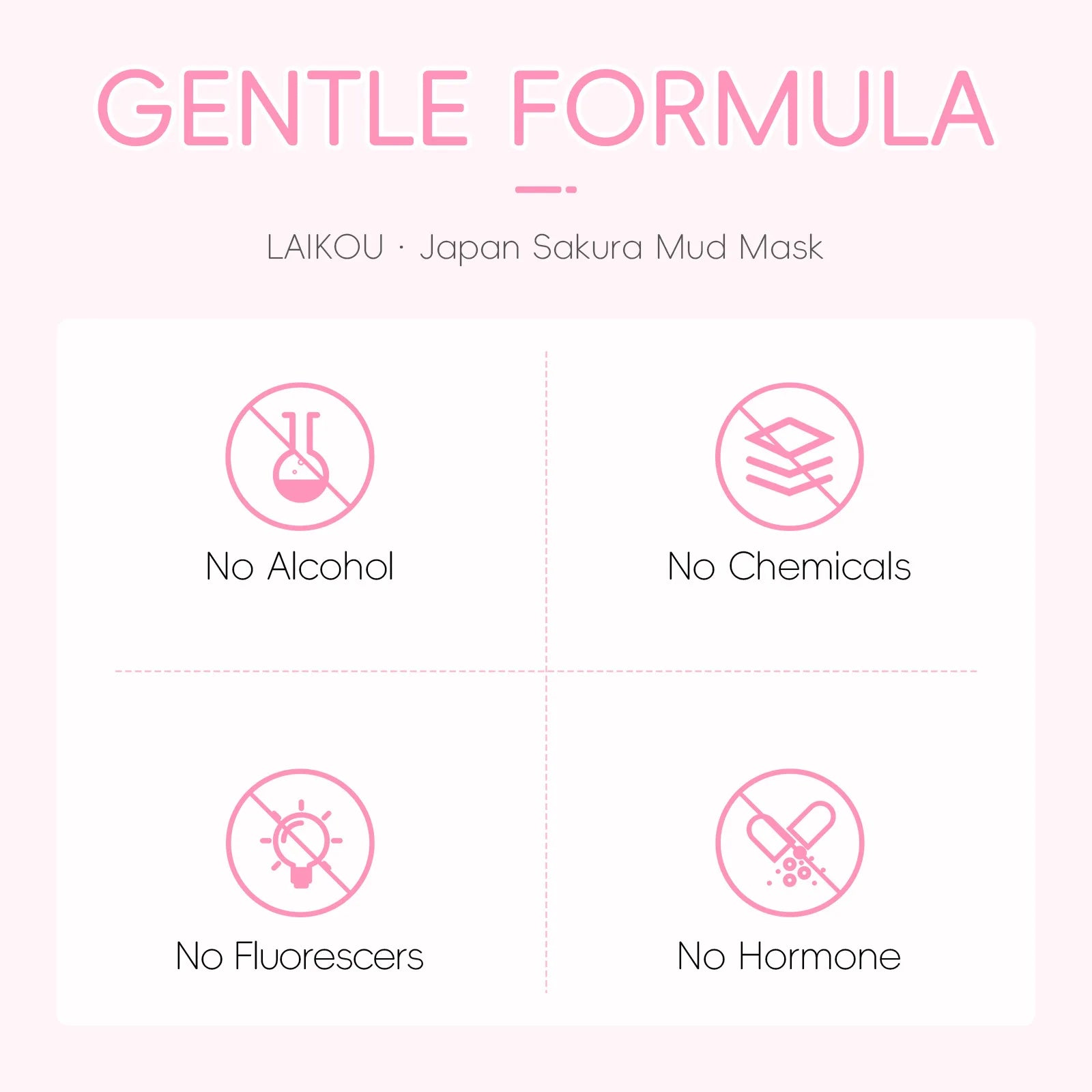 LAIKOU Sakura Clay Deep Cleansing Face Mask — Oil Control & Pore Refining