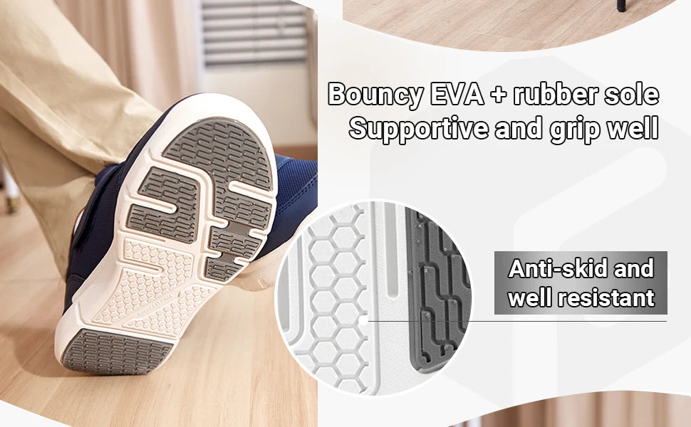 Men's Extra Wide Diabetic Walking Shoes – Lightweight Neuropathy & Pain Relief for Swollen Feet
