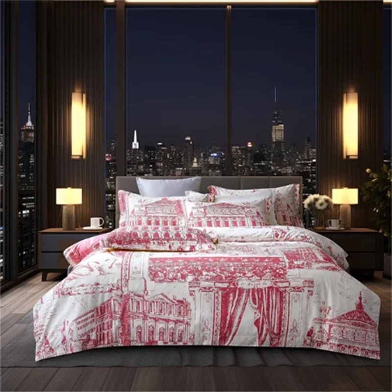 Luxury Baroque Bedding Set – Digital Print Queen & King Duvet Cover with Pillowcases