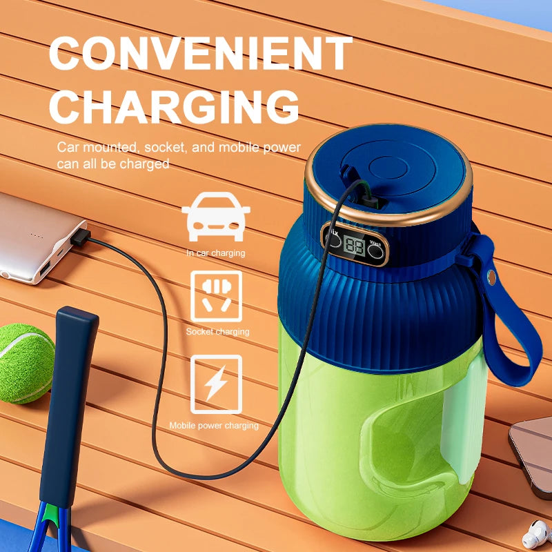 1000ML Portable Juicer Blender — USB Charging Smoothie Cup for Fruit & Citrus
