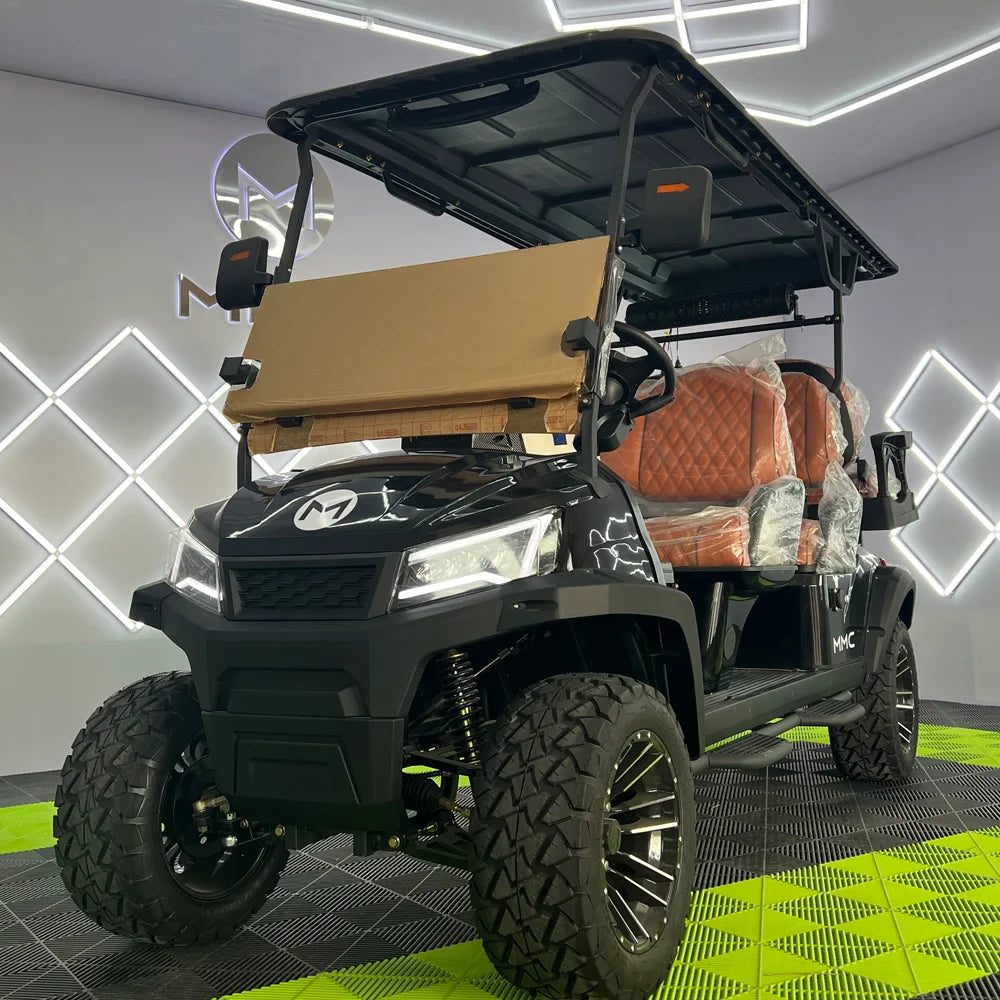 Grey Electric Golf Cart — 4 Seater 48V/60V/72V 5KW Street Legal Hunting Cart