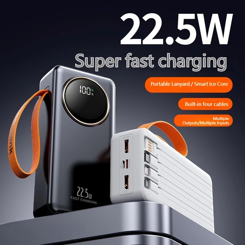 80000mAh 22.5W Portable Power Bank — High-Capacity Battery for Phones & Tablets