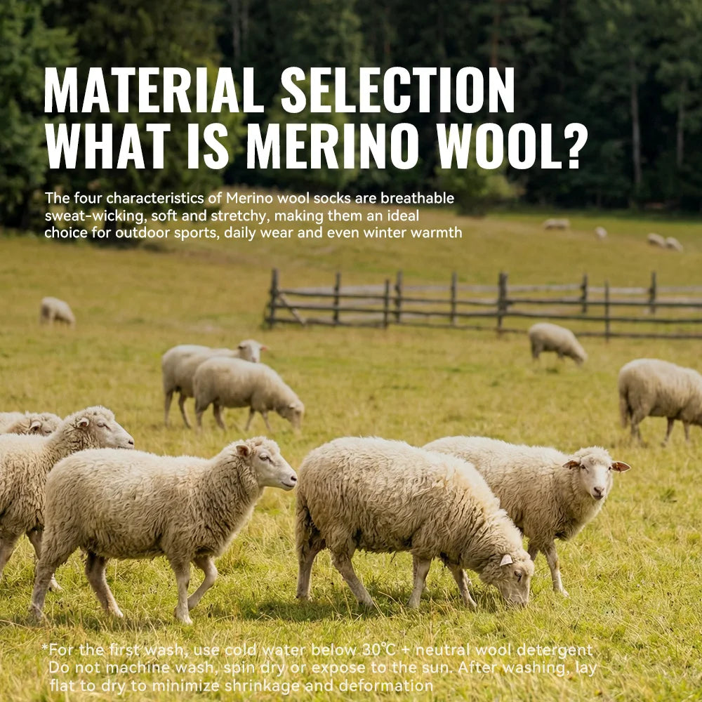 Merino Wool Five-Toe Socks for Running & Hiking