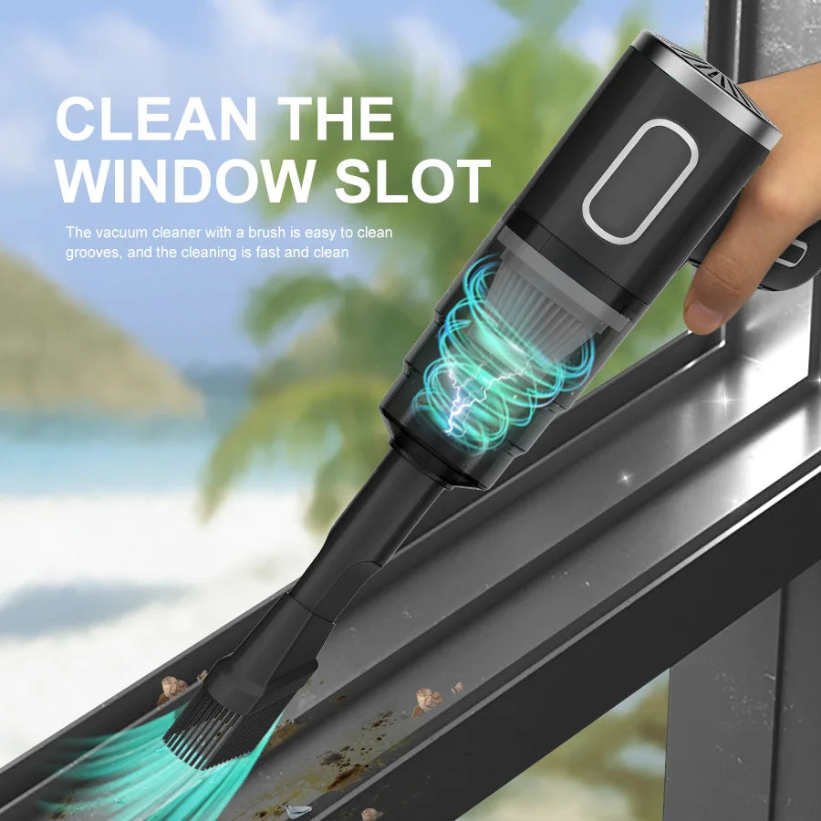 ABS Portable Wireless Car Vacuum Cleaner — Powerful Mini Cleaning Machine for Home, Carpet & Car