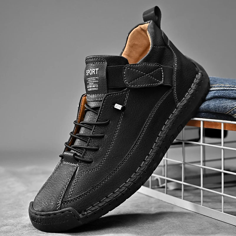 Men's Breathable Lace-Up Casual Shoes