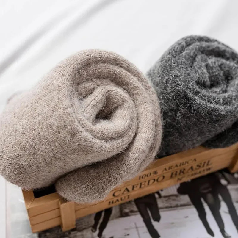 Men's Thick Merino Wool-Blend Winter Socks