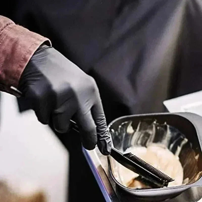 Disposable Black Nitrile Gloves — Latex-Free, Waterproof & Durable for Kitchen, Beauty Salon & Home Use