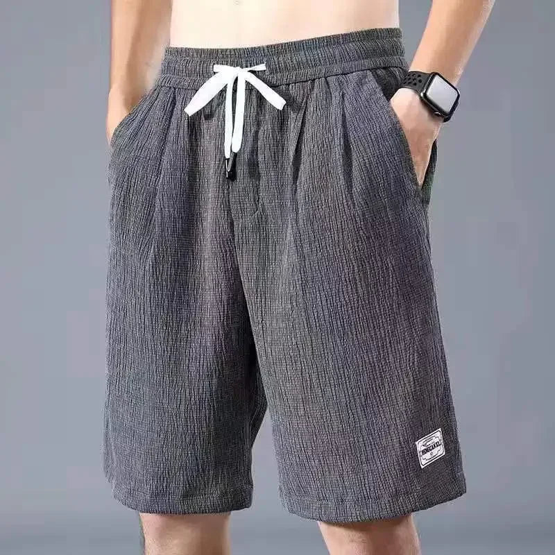 Men's Ice Silk Casual Loose Shorts — Summer Big Pants Comfortable Outerwear