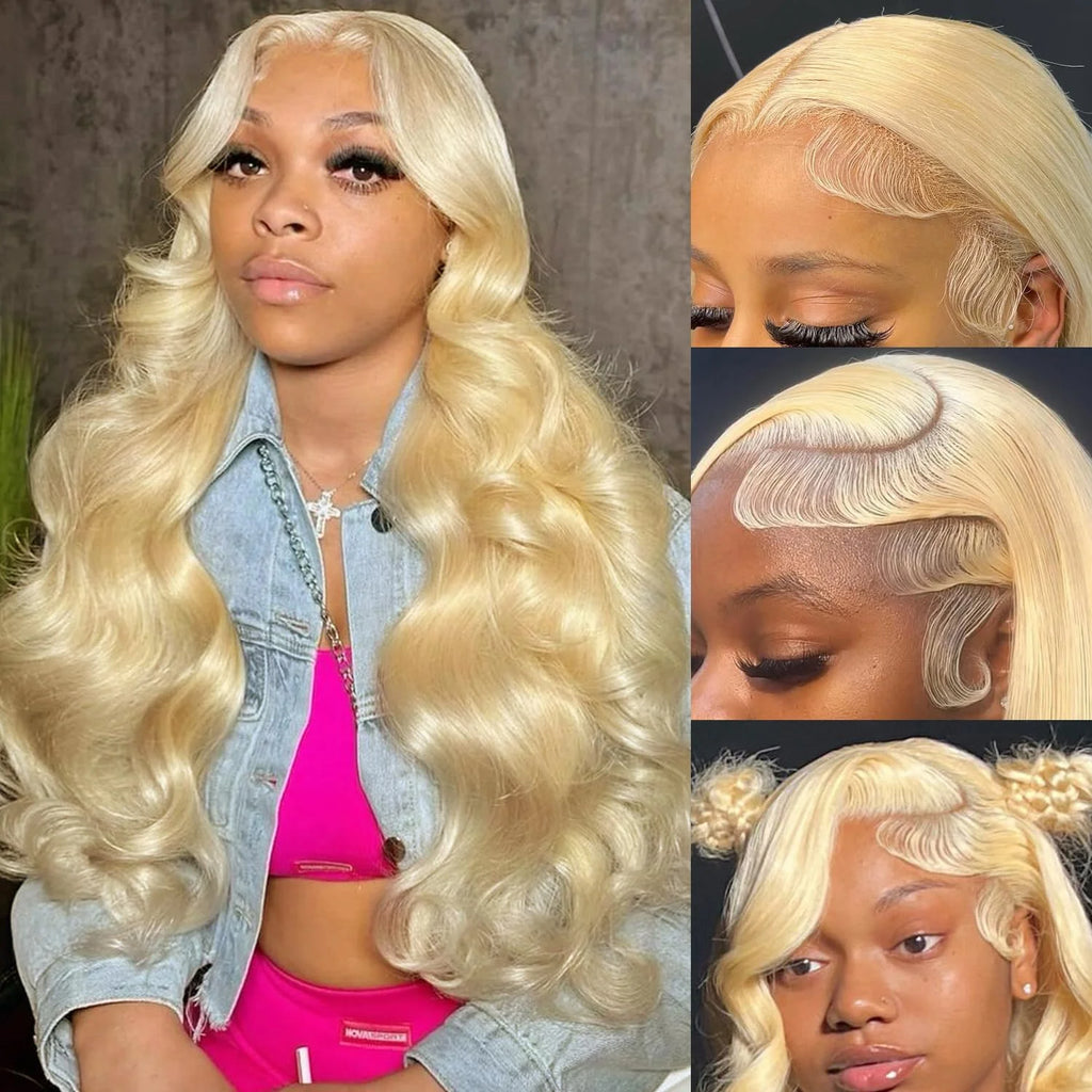 613 Blonde Body Wave Lace Front Wig | 13x4 13x6 Skin Melt HD Lace 200%–220% Density Brazilian Human Hair