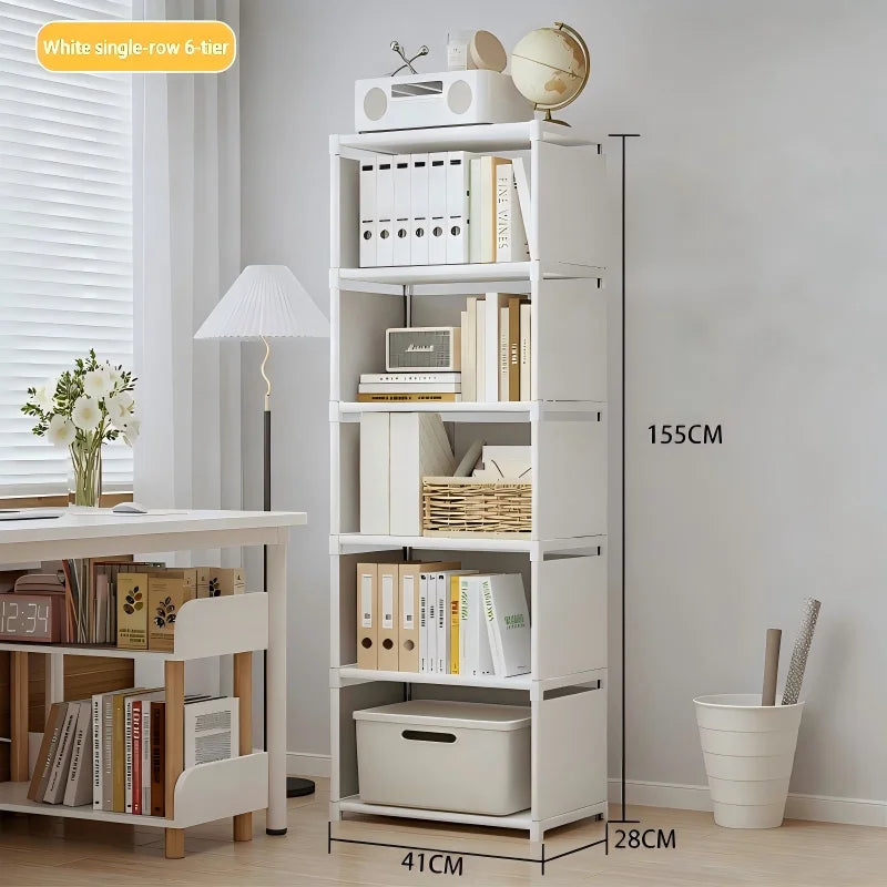 Multilayer Bookshelf & Bookcase – Easy Assembly, Storage Shelf for Books, Toys & Sundries, Living Room, Bedroom & Study