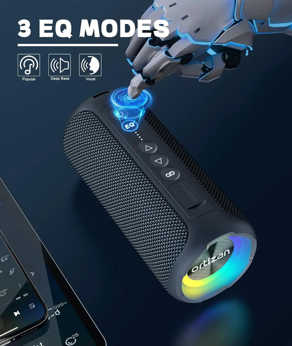 Ortizan 40W Portable Bluetooth Speaker — IP7 Waterproof, 30Hr Battery