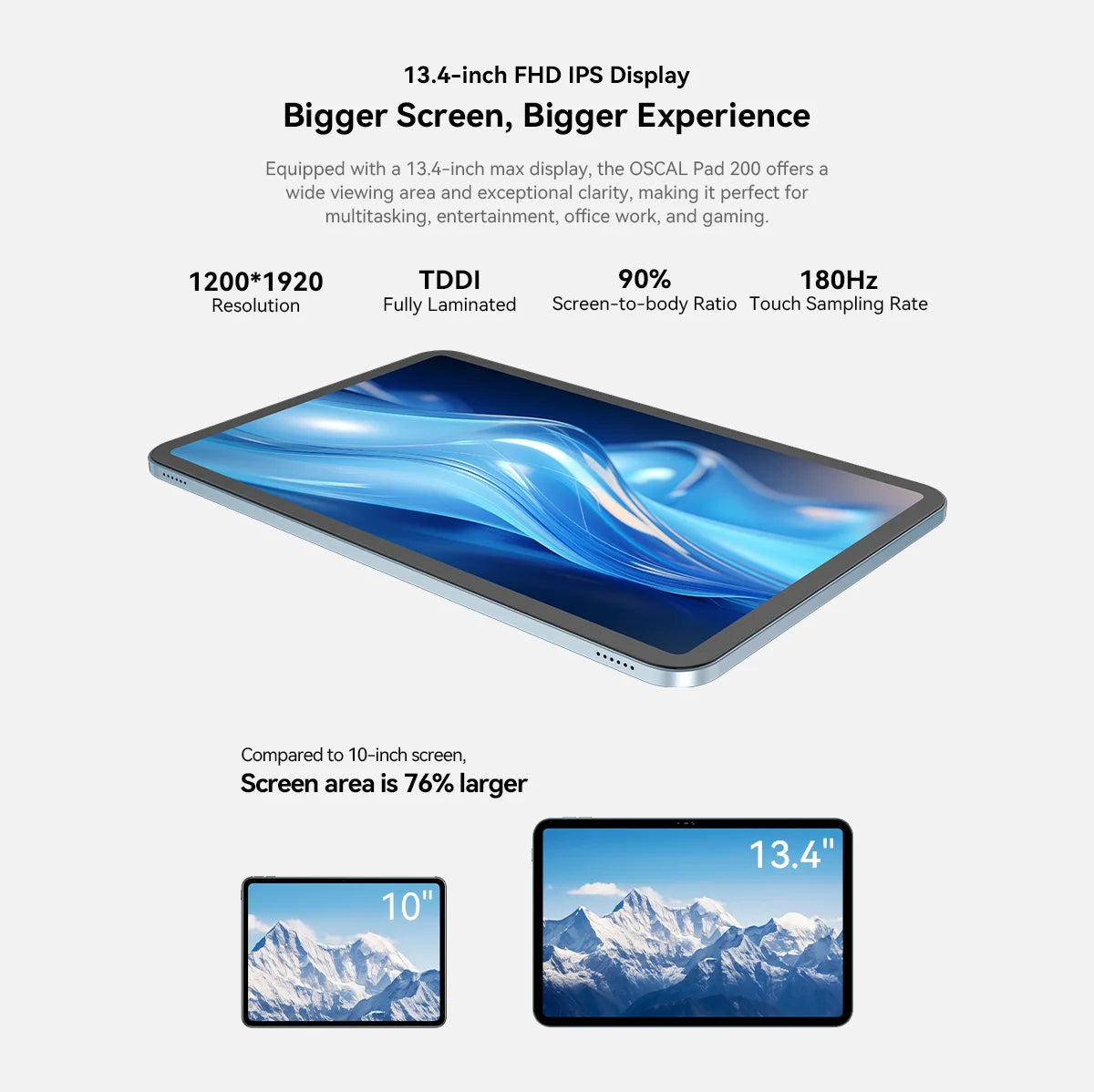 Blackview Oscal Pad 200 13.4" Android 16 Tablet – 6GB RAM, 256GB, 120Hz, 4G LTE