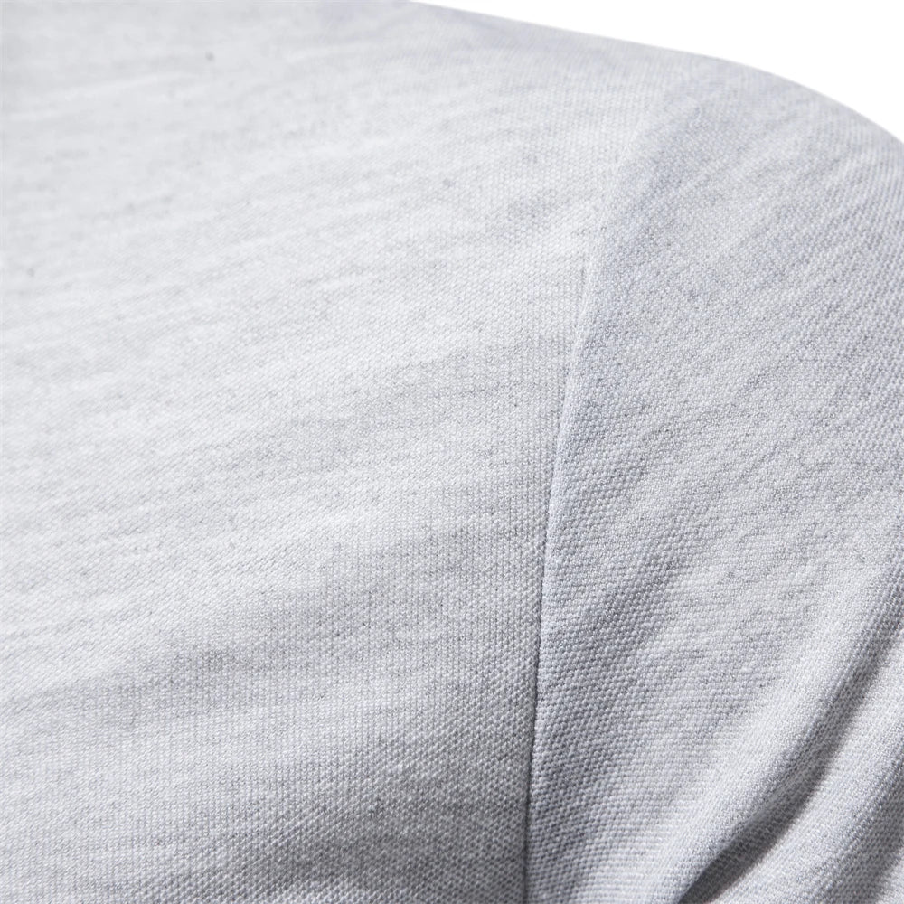 Men's Deer Embroidery Long Sleeve Polo Shirt — Luxury Detail Casual Polo