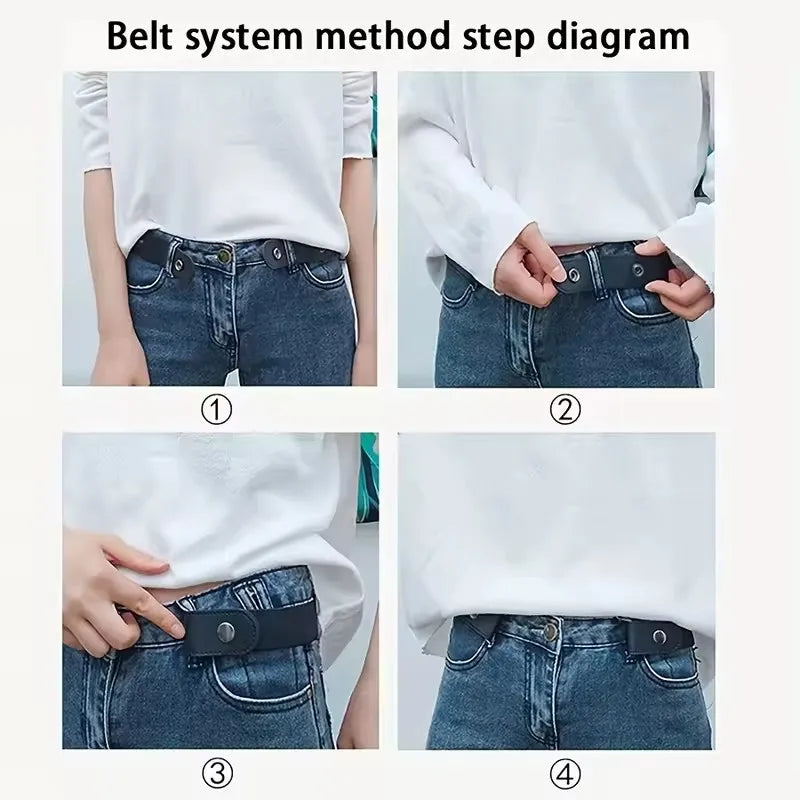 No-Buckle Elastic Invisible Belt for Men & Women