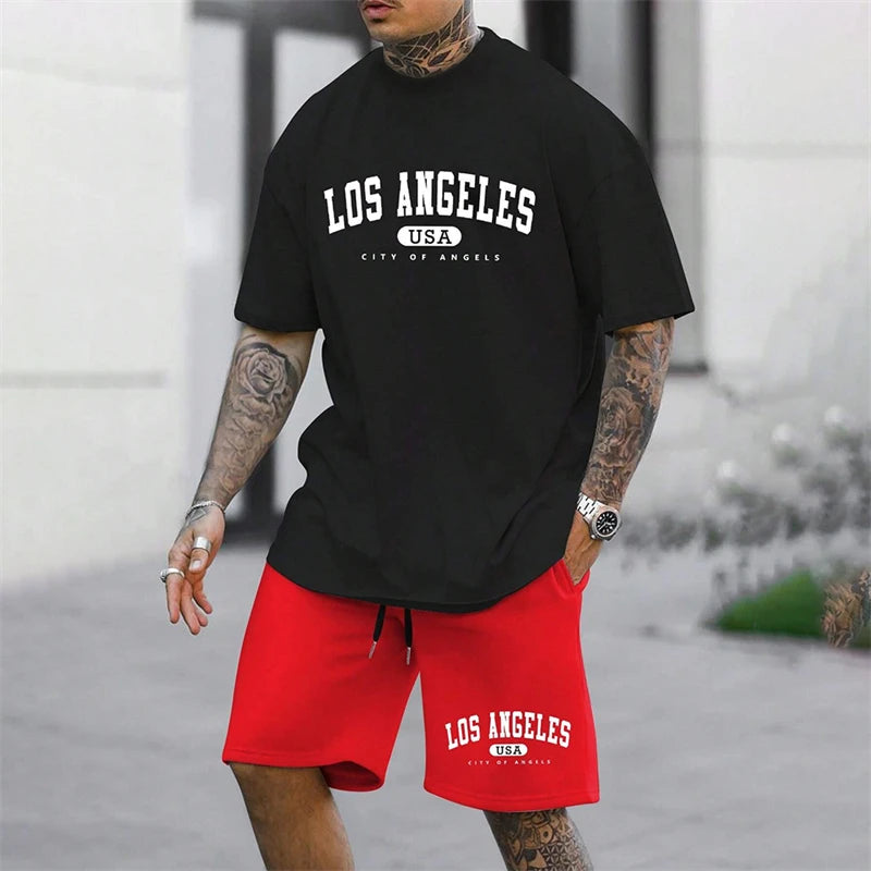 Men's Basketball Sport Outdoor Leisure Set – Loose Comfortable Holiday Casual Suit (Up to 6XL)