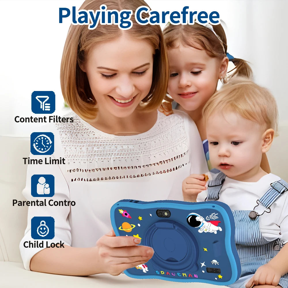 BDF 7" Kids Tablet – 4GB RAM, 64GB, Android 13, Dual Camera, Wi-Fi