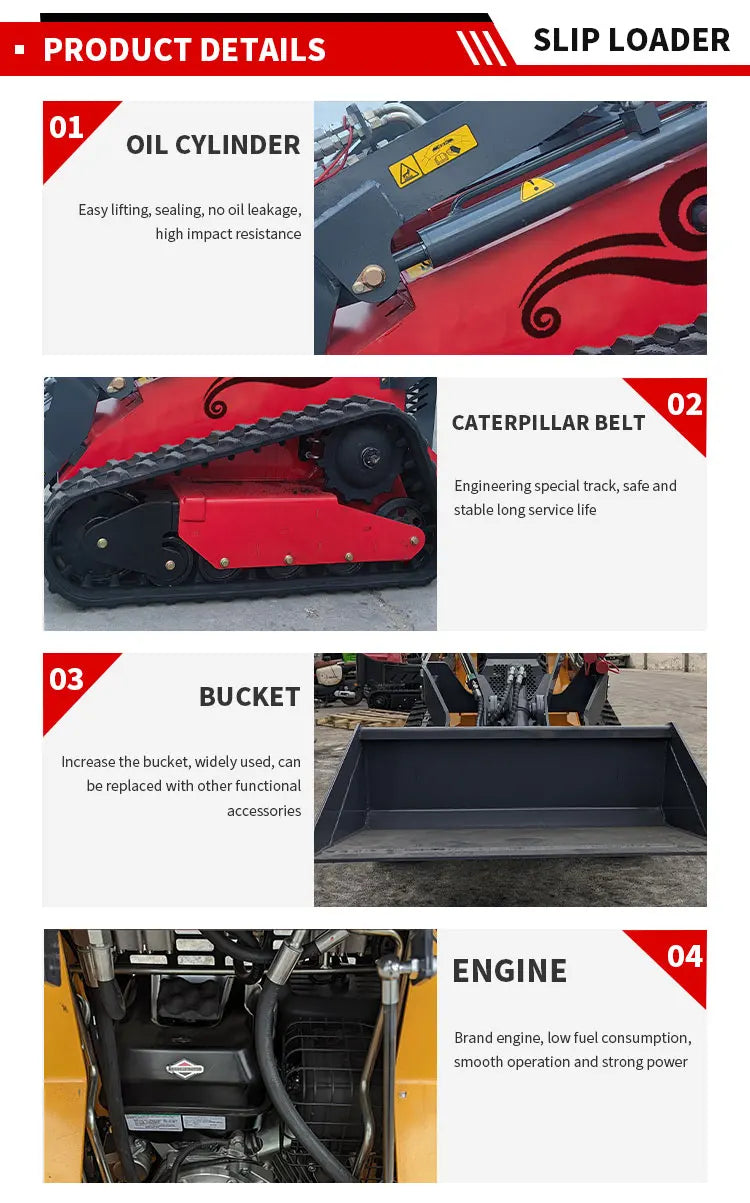 Nicosail EPA Certified Hydraulic Mini Skid Steer Loader – Compact Earthmoving Machine