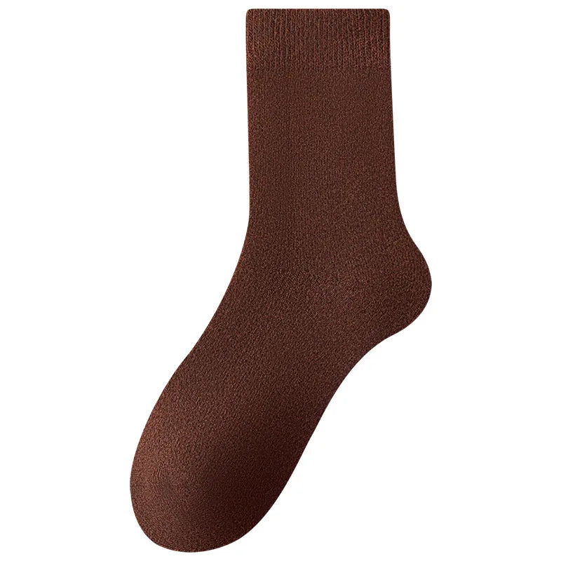 Men's Wool-Blend Winter Socks, 5 Pairs