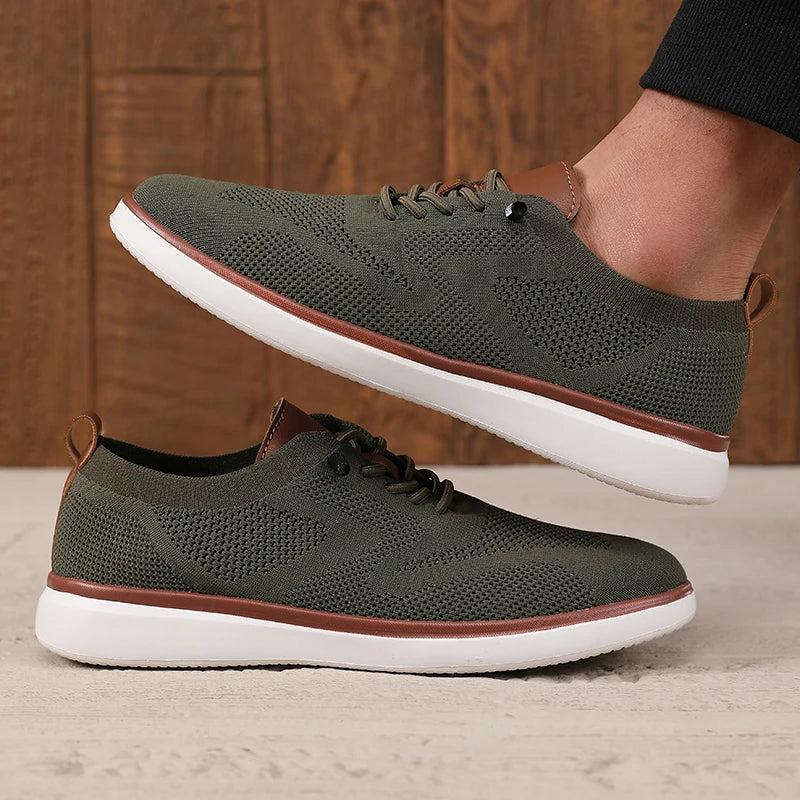Men's Air Mesh Lace-Up Walking Shoes