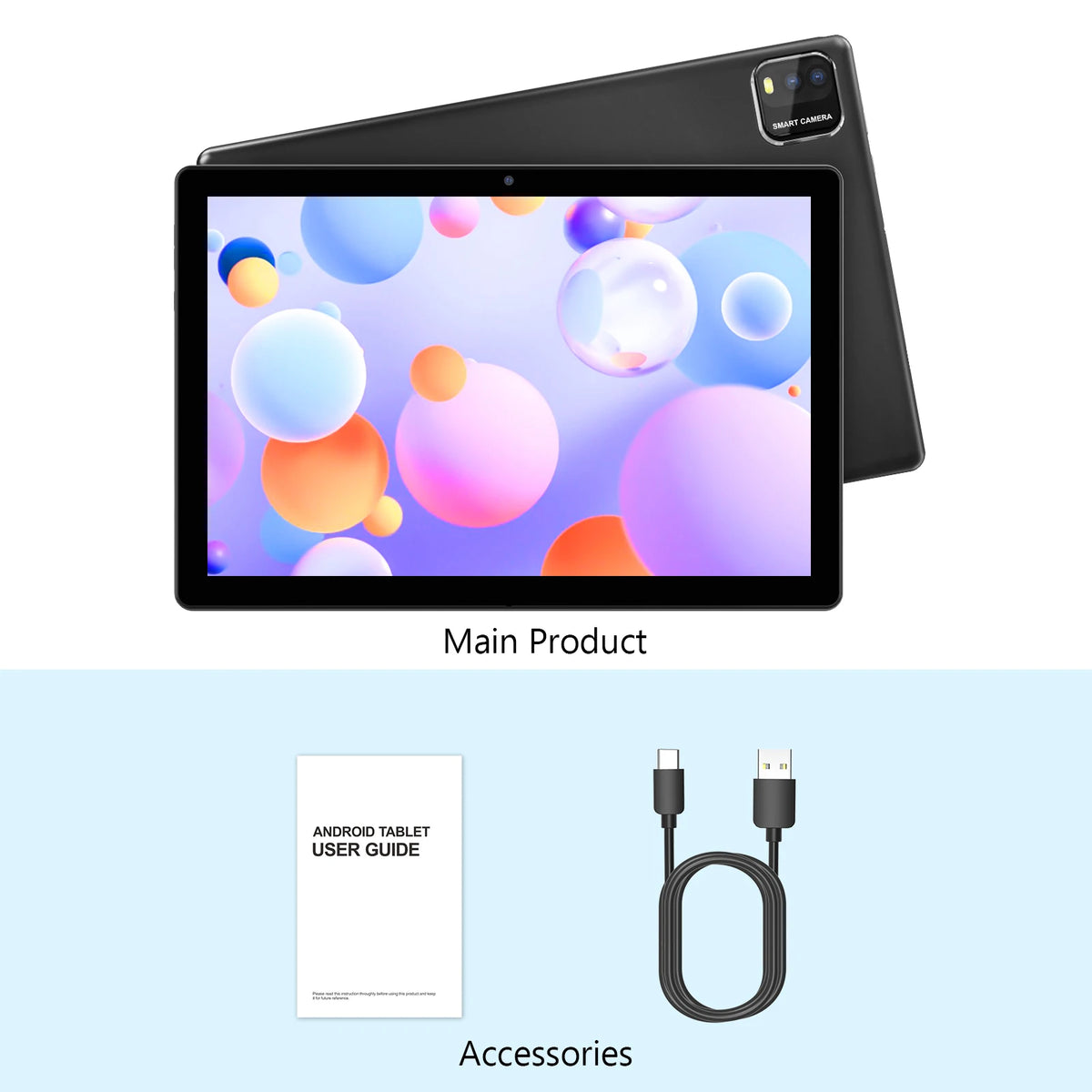 BAKEN 10.1" Android 16 Tablet – 12GB RAM, 64GB, Wi-Fi 6, 6000mAh
