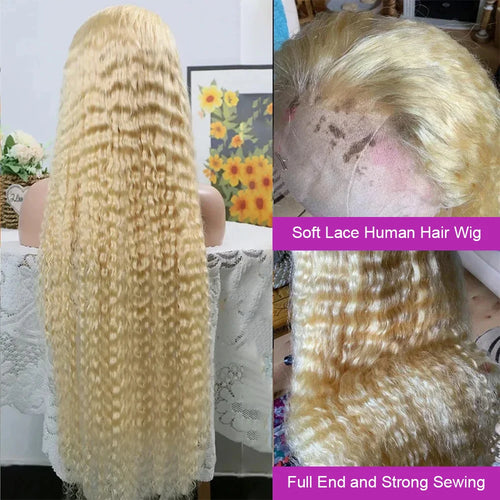 613 Loose Deep Wave Frontal Wig 13x6 HD Water Wave Lace Front Wig 30 40 Inch Honey Blonde 13x4 Lace Front Curly Human Hair Wigs