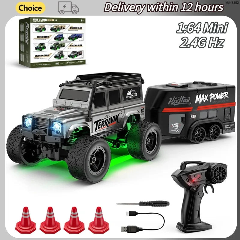 1/64 Scale Mini 4WD RC Drift Racing Car – Type-C Rechargeable Desktop Racer
