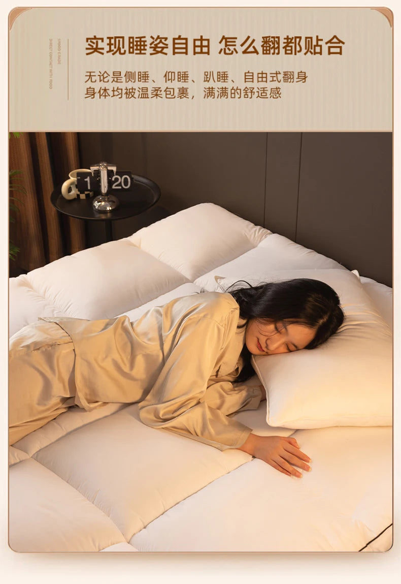 Hotel-Grade Thickened Mattress Topper – Soft Cushion for Single & Double Beds, Dorm & Home