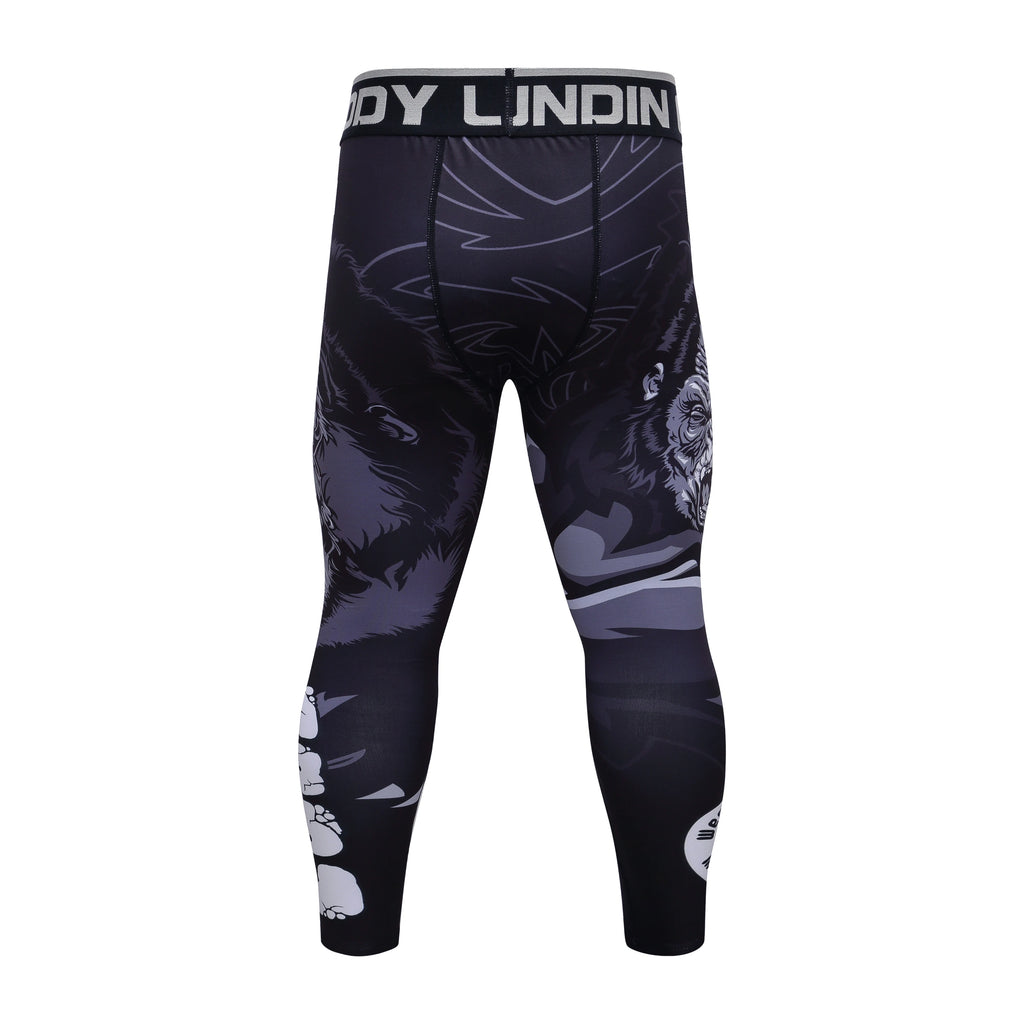 Men's MMA Rashguard BJJ 4-Piece Set – Gorilla Print Grappling Tracksuit