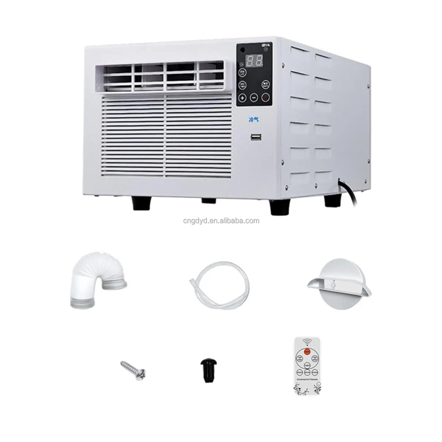 280W Portable Air Conditioner — 1881 BTU Compressor Cooling with Timer for Outdoor, Home, Dorm & RV