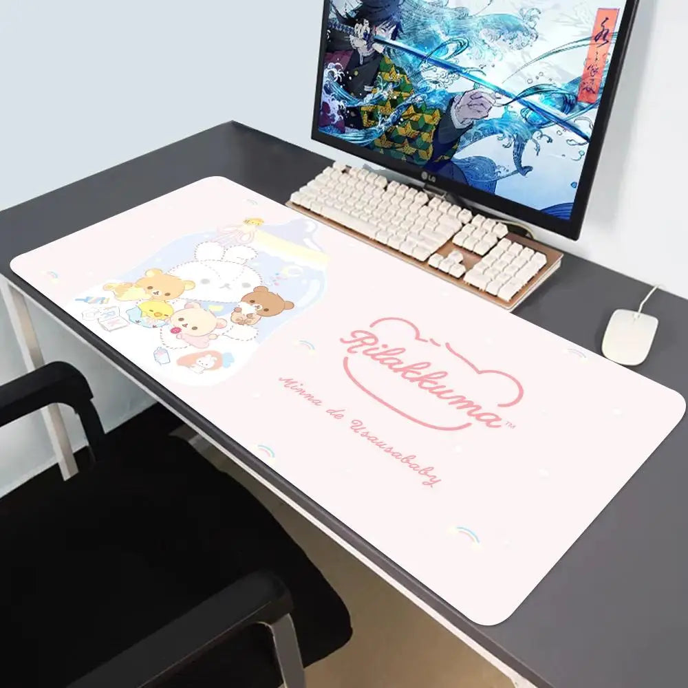 Rilakkuma Anime Gaming Mouse Pad — Large Non-Slip Desk Mat