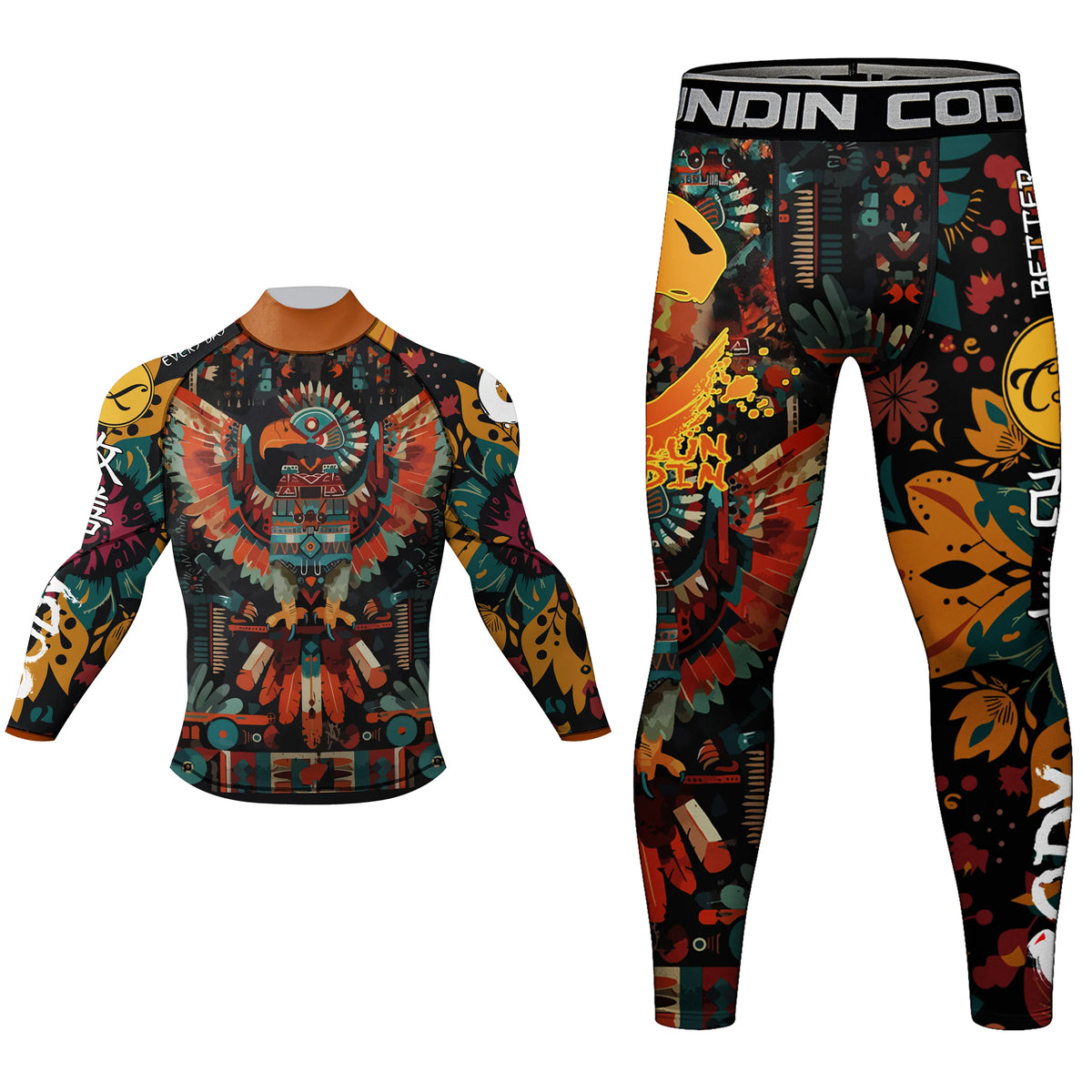 Men's MMA Rash Guard 4-Piece Fight Set – Sublimation Print Grappling Suit