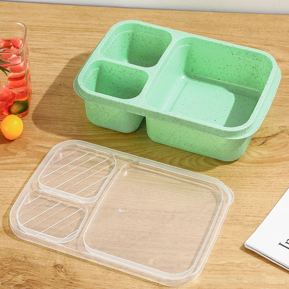 3-Compartment Bento Lunch Box — Kids & Adults