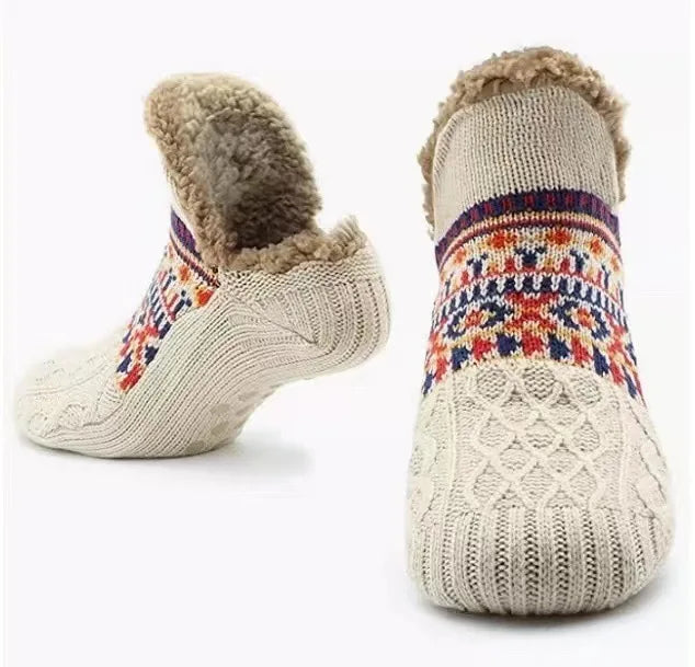 Cozy Winter Slipper Socks with Gripper Soles