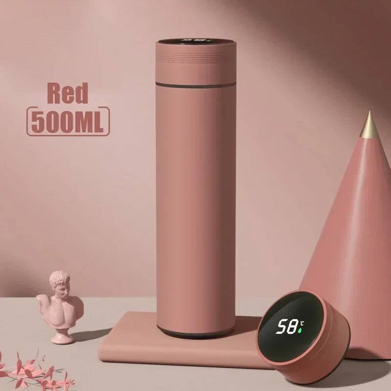 Trebalena 500ml Temperature Display Vacuum Thermos Bottle – 304 Medical-Grade SS, 24Hr Hot & Cold, Touch Temp Lid, 8 Colors