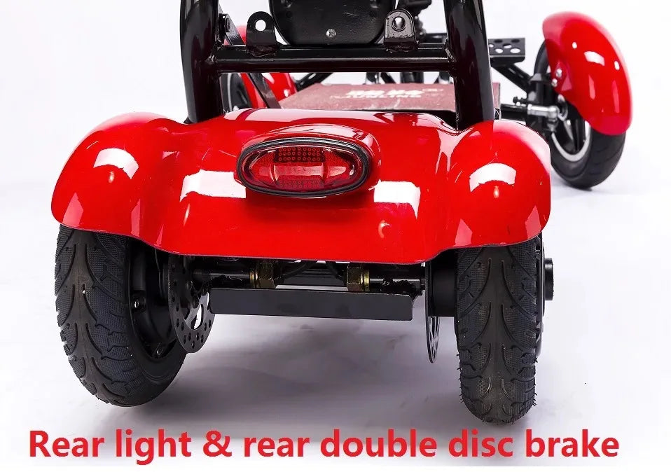 4-Wheel Mobility Scooter for Seniors, Foldable Electric Travel Scooter