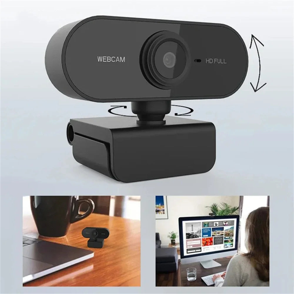 HD USB Webcam with Microphone – 480P to 2K, Desktop & Laptop Camera for YouTube, Skype & Streaming