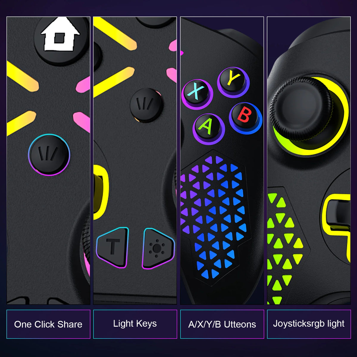 Wireless Xbox Gamepad – 2.4G, Dual Vibration, 6-Axis Gyroscope for Xbox One/S/X, Win 7/8/10