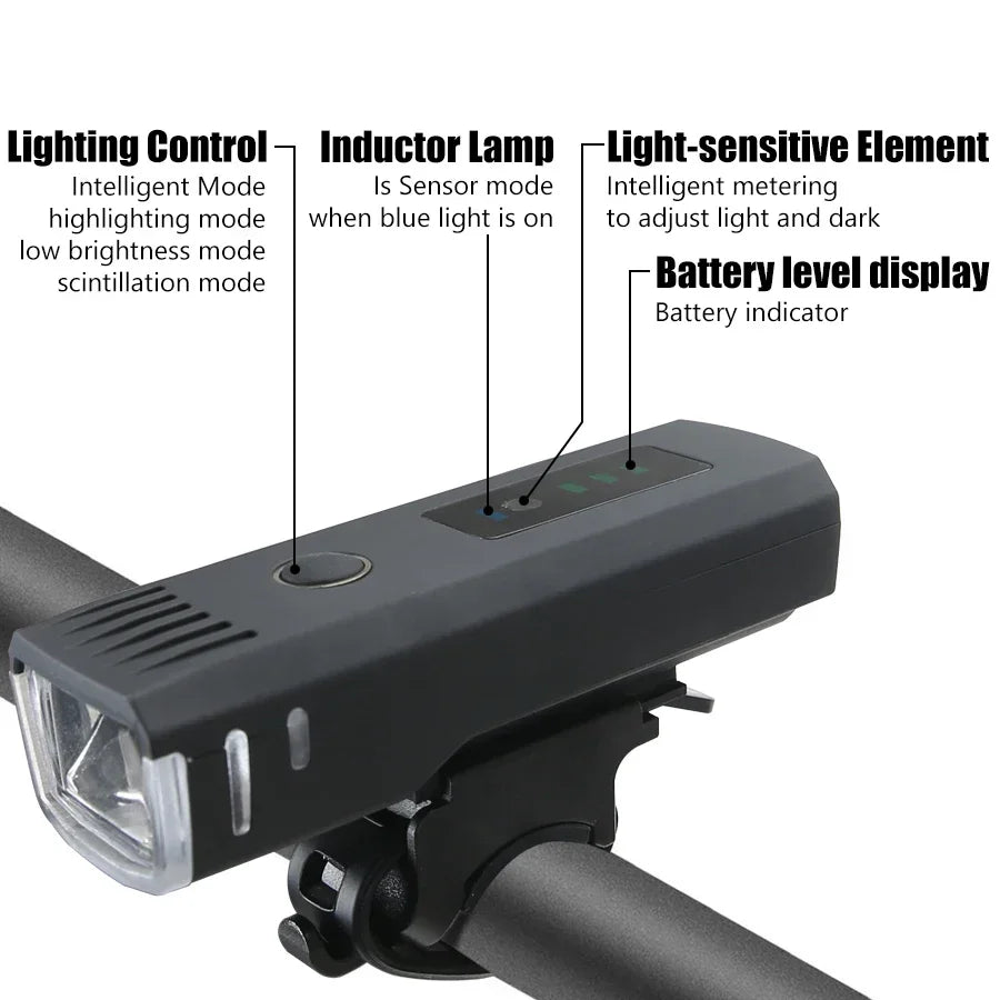 1000 Lumen USB Rechargeable Bicycle Front Light – Bright MTB Bike LED Headlight & Rear Lamp