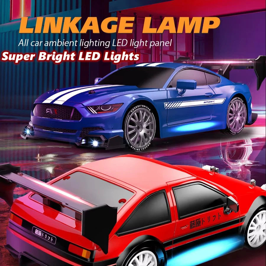 1:24 Scale 4WD RC Drift Car – 20KM/H High Speed LED Racing Vehicle