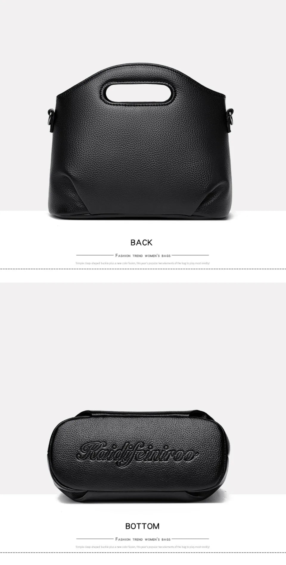 VANDERWAH Luxury Microfiber Leather Flap Shoulder Bag – Small Casual Tote Handbag for Women