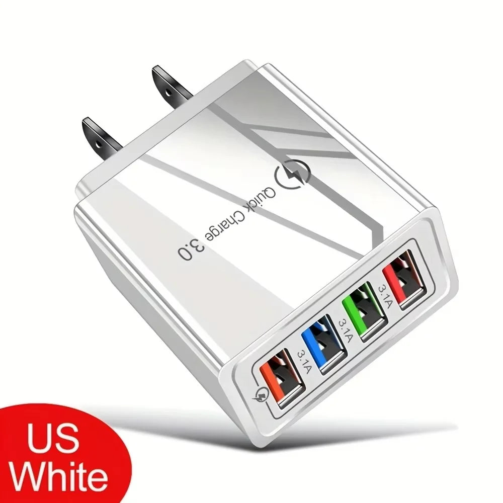 3A USB Wall Charger — Compact Fast Charging Adapter for Phone & Tablet