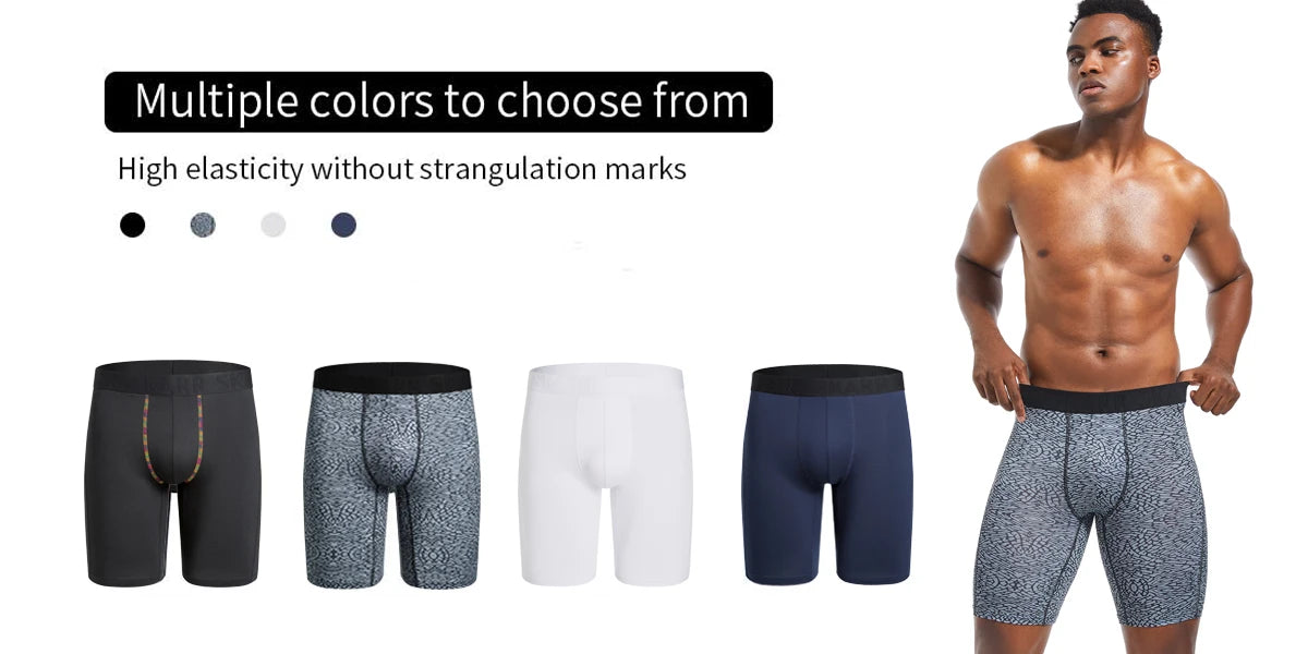 Men's Cotton-Blend Boxer Briefs with Letter Waistband, 4-Pack