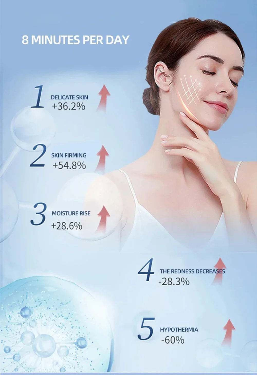 Hot & Cold Facial Hammer Skin Rejuvenation Device – Pore Tightening, Lifting & Anti-Aging Face Massager
