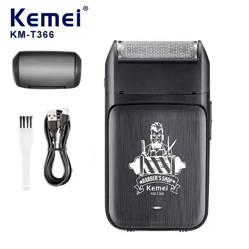 Kemei 2-in-1 Professional Hair Clipper & Trimmer Set – Oil Head Shear, Carving Blade, USB Fast Charge